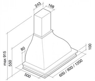 Вытяжка Falmec Iris Malizia 120 (600) S мореный дуб фото 4