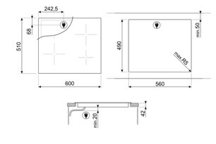 Варочная панель Smeg SE364ETD фото 3