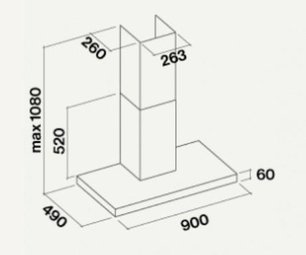 Вытяжка Фалмек Plane Black 90 (800) фото 2 Вытяжка Falmec Plane Black 90 (800) фото 2