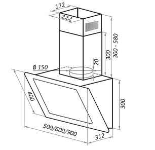 Кухонная вытяжка MAUNFELD Jantar Push 60 черный фото 4 Кухонная вытяжка MAUNFELD Jantar Push 60 черный фото 4