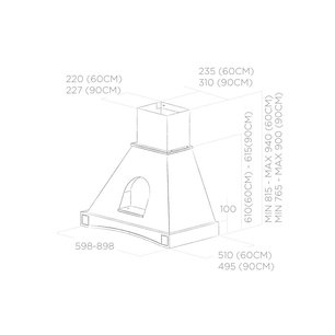 Вытяжка ELICA MENSOLA WH/A/90 FRASSINO фото 4 Вытяжка ELICA MENSOLA WH/A/90 FRASSINO фото 4