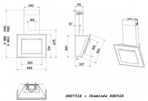 Вытяжка Де Дитрих DHD 792 X фото 4 Вытяжка De Dietrich DHD 792 X фото 4