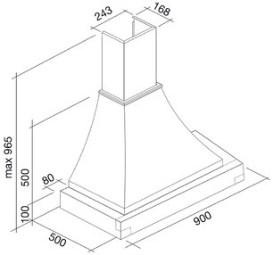 Вытяжка Фалмек Ninfea Gardenia 90 (600) S мореный дуб фото 3 Вытяжка Falmec Ninfea Gardenia 90 (600) S мореный дуб фото 3