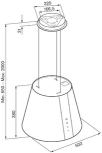 Вытяжка Krona HOLLY ISOLA 500 BLACK S фото 2 Вытяжка Krona HOLLY ISOLA 500 BLACK S фото 2