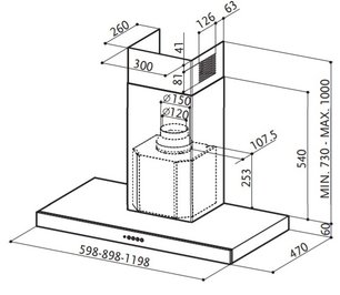 Вытяжка Фабер STILO/SP SRM X A60 фото 4 Вытяжка Faber STILO/SP SRM X A60 фото 4