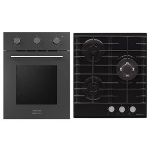 KRONA (духовой шкаф STRETTO 45 BL + варочная панель HAGEL 45 BL W) фото