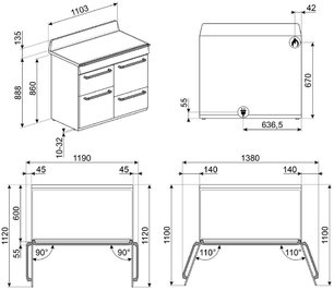 Варочный центр Смег TR4110X-1 фото 4 Варочный центр Smeg TR4110X-1 фото 4