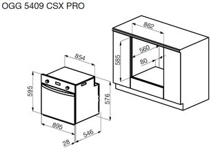 Духовой шкаф Кертинг OGG 5409 CSX PRO фото 4 Духовой шкаф Korting OGG 5409 CSX PRO фото 4