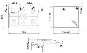 Варочная панель Smeg SRV876AVOGH2 фото 4
