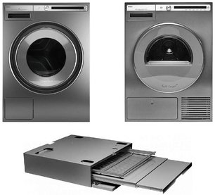 Asko Logic 12 (стиральная машина W4086C.T/3 + сушильная машина T408HD.T.P + выдвижная полка с корзиной HDB1153T) фото