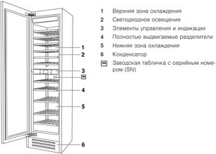 Встраиваемый винный шкаф V-Zug WineCooler V6000 Supreme WC6T-51097 L фото 2 Встраиваемый винный шкаф V-Zug WineCooler V6000 Supreme WC6T-51097 L фото 2