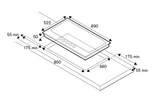 Газовая варочная панель Бертаззони P905CHERNE фото 4 Газовая варочная панель Bertazzoni P905CHERNE фото 4