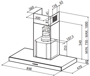 Вытяжка Фабер STILO/SP X A90 фото 2 Вытяжка Faber STILO/SP X A90 фото 2