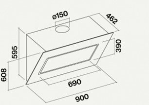 Вытяжка Фалмек Quasar (A+) 90 Black Glass фото 3 Вытяжка Falmec Quasar (A+) 90 Black Glass фото 3