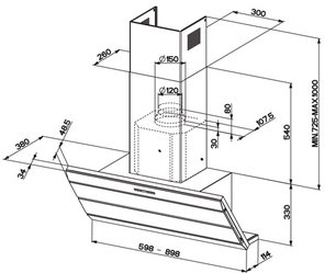 Вытяжка Фабер Orizzonte Plus Vetro EG8 X/VBK A90 Logic фото 4 Вытяжка Faber Orizzonte Plus Vetro EG8 X/VBK A90 Logic фото 4