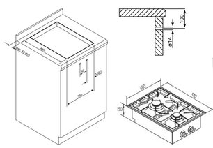 Варочная панель Илве HF40FR фото 2 Варочная панель Ilve HF40FR фото 2