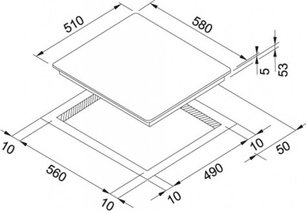 Независимая индукционная  варочная панель Franke FH 604-1W 4I T PWL WH фото 2