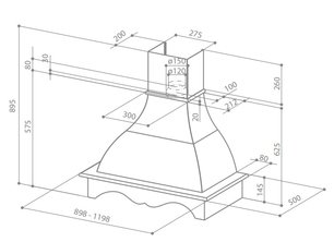 Вытяжка Фабер WEST 90 корпус белый фото 3 Вытяжка Faber WEST 90 корпус белый фото 3