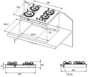 Независимая варочная панель Куперсберг FQ6TG фото 3 Независимая варочная панель Kuppersberg FQ6TG фото 3