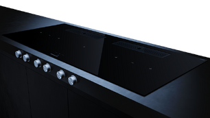 Индукционная варочная поверхность с вытяжкой Kuppersbusch KMI 12850.0 SR-E Black Chrome фото 3