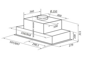 Встраиваемая кухонная вытяжка MAUNFELD Fantasy Light 60 бежевый фото 4 Встраиваемая кухонная вытяжка MAUNFELD Fantasy Light 60 бежевый фото 4
