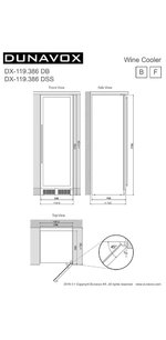 Винный шкаф Дунавокс DX-119.386DSS фото 2 Винный шкаф Dunavox DX-119.386DSS фото 2