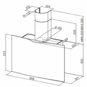 Вытяжка Фабер VEIL BK A90 фото 3 Вытяжка Faber VEIL BK A90 фото 3