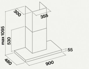 Вытяжка Фалмек SILENCE LUMINA NRS 90 INOX VETRO NERO (800) фото 2 Вытяжка Falmec SILENCE LUMINA NRS 90 INOX VETRO NERO (800) фото 2