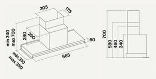 Вытяжка Фалмек Design VIRGOLA BLACK 60 (600) фото 4 Вытяжка Falmec Design VIRGOLA BLACK 60 (600) фото 4