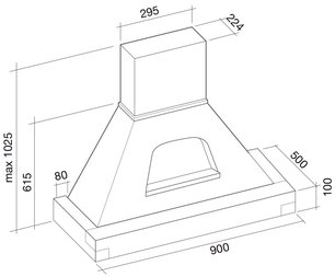 Вытяжка Фалмек Melissa Gardenia 90 (600) S мореный дуб фото 3 Вытяжка Falmec Melissa Gardenia 90 (600) S мореный дуб фото 3