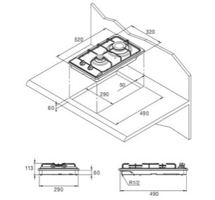 Независимая варочная панель Куперсберг FQ3TG S фото 2 Независимая варочная панель Kuppersberg FQ3TG S фото 2
