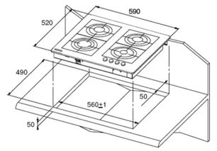 Газовая варочная поверхность Куперсберг TG69 L фото 2 Газовая варочная поверхность Kuppersberg TG69 L фото 2