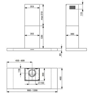 Вытяжка Falmec PLANE BLACK NRS 90 (PLUS) фото 4
