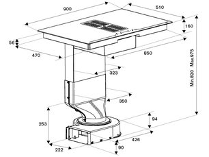 Варочная панель со встроенной вытяжкой Бертаззони P904ICHNE фото 4 Варочная панель со встроенной вытяжкой Bertazzoni P904ICHNE фото 4