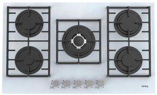 Газовая стеклянная варочная панель Кертинг HGG 9835 CTW фото Газовая стеклянная варочная панель Korting HGG 9835 CTW фото