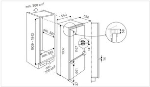 Встраиваемый холодильник Kuppersbusch FKGF 9850.0i фото 2