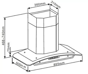 Вытяжка Зигмунд Штайн K 246.91 S фото 2 Вытяжка Zigmund Shtain K 246.91 S фото 2