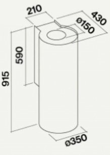 Вытяжка Фалмек POLAR Black 35 (800) фото 2 Вытяжка Falmec POLAR Black 35 (800) фото 2