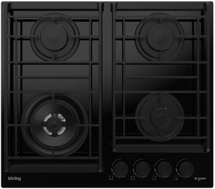 Газовая стеклянная варочная панель Кертинг HGG 6955 CTN фото Газовая стеклянная варочная панель Korting HGG 6955 CTN фото