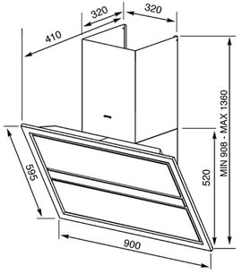 Вытяжка Смег KCVB9B фото 2 Вытяжка Smeg KCVB9B фото 2