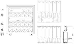 Встраиваемый винный шкаф Пандо PVMAVP 60-25XR фото 3 Встраиваемый винный шкаф Pando PVMAVP 60-25XR фото 3