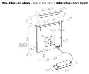Встраиваемая в столешницу вытяжка Пандо E-320/120 IX-CR.TOUCH V.950 SEC фото 4 Встраиваемая в столешницу вытяжка Pando E-320/120 IX-CR.TOUCH V.950 SEC фото 4