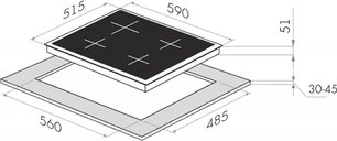 Комбинированная варочная панель MAUNFELD EEHS.64.3CS/KG фото 2 Комбинированная варочная панель MAUNFELD EEHS.64.3CS/KG фото 2