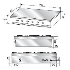 Варочная панель Илве HP90PD фото 2 Варочная панель Ilve HP90PD фото 2