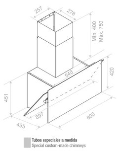 Вытяжка Пандо P-730/90 CR NE+BL V. 1050 SEC PLUS фото 3 Вытяжка Pando P-730/90 CR NE+BL V. 1050 SEC PLUS фото 3