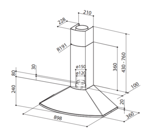 Вытяжка Faber TENDER X A90 фото 2