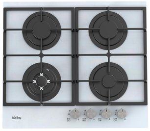 Газовая стеклянная варочная панель Кертинг HGG 6722 CTW фото Газовая стеклянная варочная панель Korting HGG 6722 CTW фото