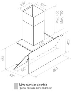 Вытяжка Пандо P-730/90 CR NE+BL V. 850 SEC фото 3 Вытяжка Pando P-730/90 CR NE+BL V. 850 SEC фото 3