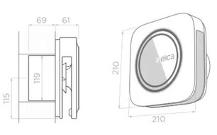 Воздухоочиститель Элика SNAP Wi-Fi WHITE фото 2 Воздухоочиститель Elica SNAP Wi-Fi WHITE фото 2