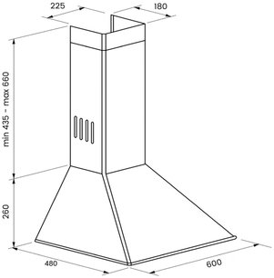 Вытяжка Куперсберг Onda 60 BB 4PB фото 2 Вытяжка Kuppersberg Onda 60 BB 4PB фото 2